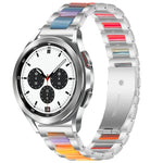 Interbead Resin Metal Watch Band, For Galaxy Watch 4 Classic 42 / 46mm
