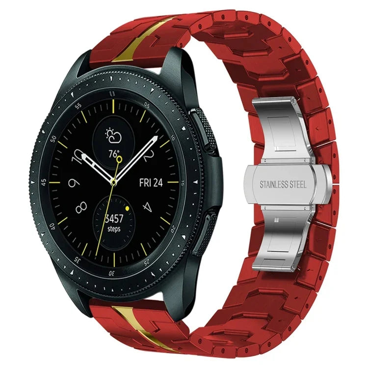 Armor Stainless Steel Metal Watch Band, For Samsung Galaxy watch 42mm, For Samsung Galaxy Watch3 41mm, For Samsung Galaxy Gear Sport, For Samsung Galaxy Watch Active, For Samsung Galaxy Watch5 / Watch5 Pro, For Samsung Galaxy Watch4 / Watch4 Classic