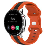 22mm Butterfly Buckle Two-Color Silicone Watch Band, For Amazfit GTR 2, For Amazfit 3, For Amazfit GTR 47mm