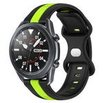 22mm Butterfly Buckle Two-Color Silicone Watch Band, For Samsung Galaxy Watch3 45mm, For Samsung Galaxy Watch 46mm, For Samsung Gear S3 Classic, For Samsung Gear S3 Frontier