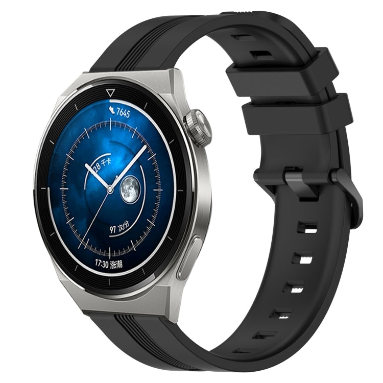 20mm Concave Striped Slicone Watch Band, For Huawei Watch GT3 Pro 43mm, For Huawei Watch GT3 42mm, For Huawei Watch GT2 42mm, For Huawei Watch 2