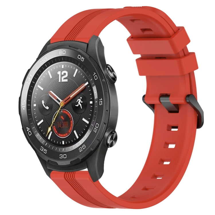 20mm Concave Striped Slicone Watch Band, For Huawei Watch GT3 Pro 43mm, For Huawei Watch GT3 42mm, For Huawei Watch GT2 42mm, For Huawei Watch 2