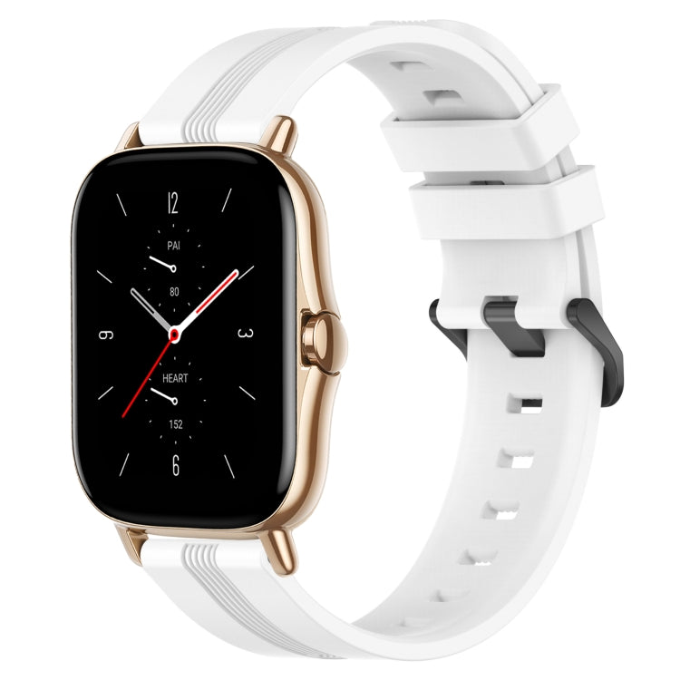 20mm Concave Striped Slicone Watch Band, For Amazfit GTS 2, For Amazfit GTS, For Amazfit GTR 42mm, For Amazfit Pop Pro