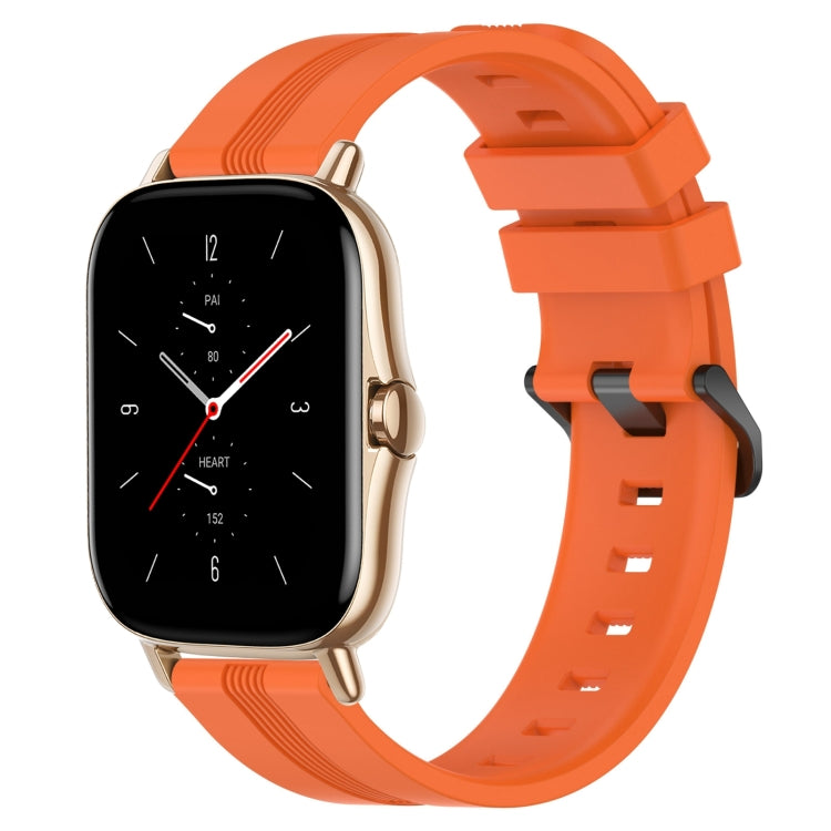 20mm Concave Striped Slicone Watch Band, For Amazfit GTS 2, For Amazfit GTS, For Amazfit GTR 42mm, For Amazfit Pop Pro