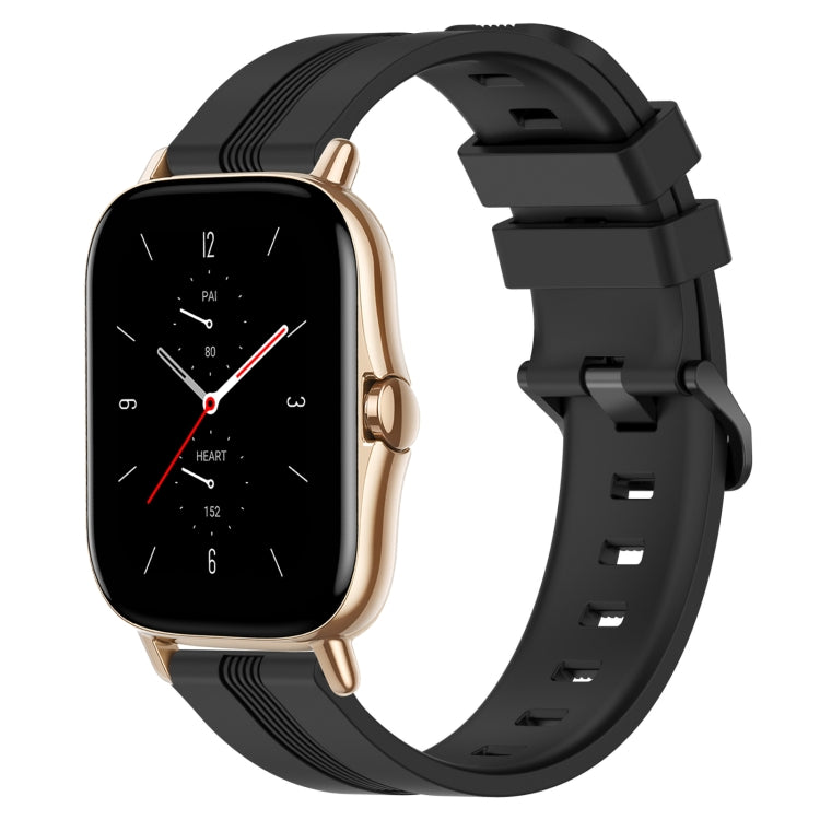 20mm Concave Striped Slicone Watch Band, For Amazfit GTS 2, For Amazfit GTS, For Amazfit GTR 42mm, For Amazfit Pop Pro
