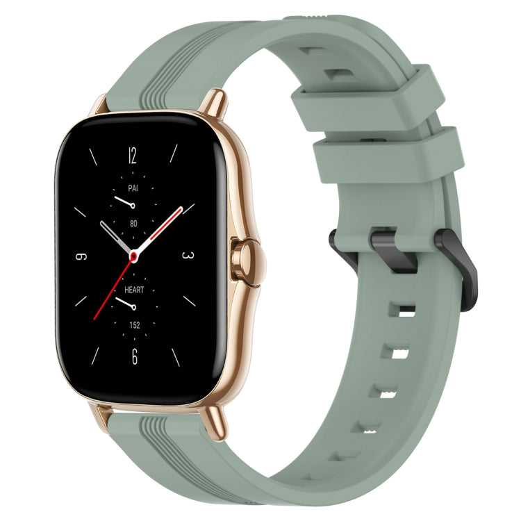 20mm Concave Striped Slicone Watch Band, For Amazfit GTS 2, For Amazfit GTS, For Amazfit GTR 42mm, For Amazfit Pop Pro