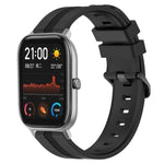 20mm Concave Striped Slicone Watch Band, For Amazfit GTS 2, For Amazfit GTS, For Amazfit GTR 42mm, For Amazfit Pop Pro