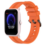 20mm Concave Striped Slicone Watch Band, For Amazfit GTS 2, For Amazfit GTS, For Amazfit GTR 42mm, For Amazfit Pop Pro