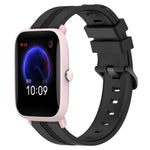 20mm Concave Striped Slicone Watch Band, For Amazfit GTS 2, For Amazfit GTS, For Amazfit GTR 42mm, For Amazfit Pop Pro
