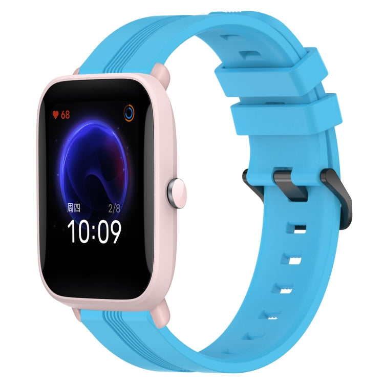 20mm Concave Striped Slicone Watch Band, For Amazfit GTS 2, For Amazfit GTS, For Amazfit GTR 42mm, For Amazfit Pop Pro