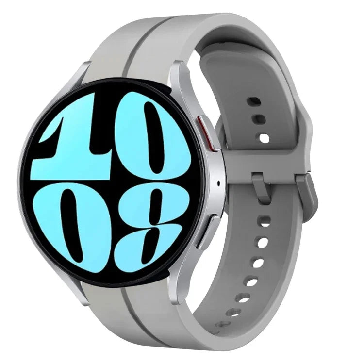 20mm Loop Silicone Watch Band, For Samsung Galaxy Watch 6 40mm, For Samsung Galaxy Watch 6 Classic 43mm