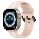 Two-Color Loop Buckle Silicone Watch Band, For Apple Watch Ultra 49mm, For Apple Watch Series 8&7 45mm, For Apple Watch Series 8&7 41mm