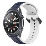 22mm Convex Loop Two-Color Silicone Watch Band, For Samsung Galaxy Watch3 45mm, For Samsung Galaxy Watch 46mm, For Samsung Gear S3 Classic, For Samsung Gear S3 Frontier
