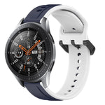 22mm Convex Loop Two-Color Silicone Watch Band, For Samsung Galaxy Watch3 45mm, For Samsung Galaxy Watch 46mm, For Samsung Gear S3 Classic, For Samsung Gear S3 Frontier