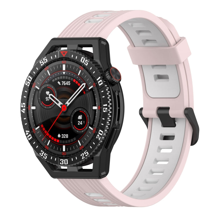 22mm Vertical Two-Color Silicone Watch Band, For Garmin Vivoactive4
