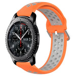 22mm Perforated Breathable Sports Silicone Watch Band, For Samsung Galaxy Watch3 45mm, For Samsung Gear S3 Classic, For Samsung Gear S3 Frontier