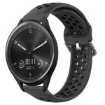 20mm Perforated Breathable Sports Silicone Watch Band, For Garmin Vivomove Trend, For Garmin Vivomove Sport, For Garmin Vivoactive3