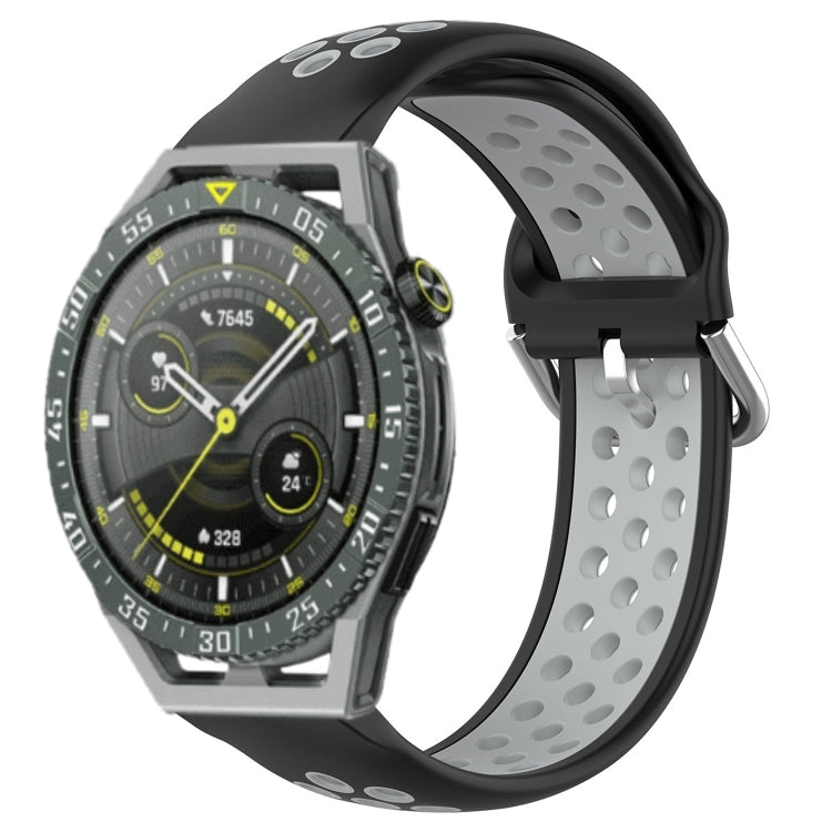 22mm Perforated Breathable Sports Silicone Watch Band, For Huawei Watch GT3 SE, For Huawei Watch GT3 Pro 46mm, For Huawei Watch Buds