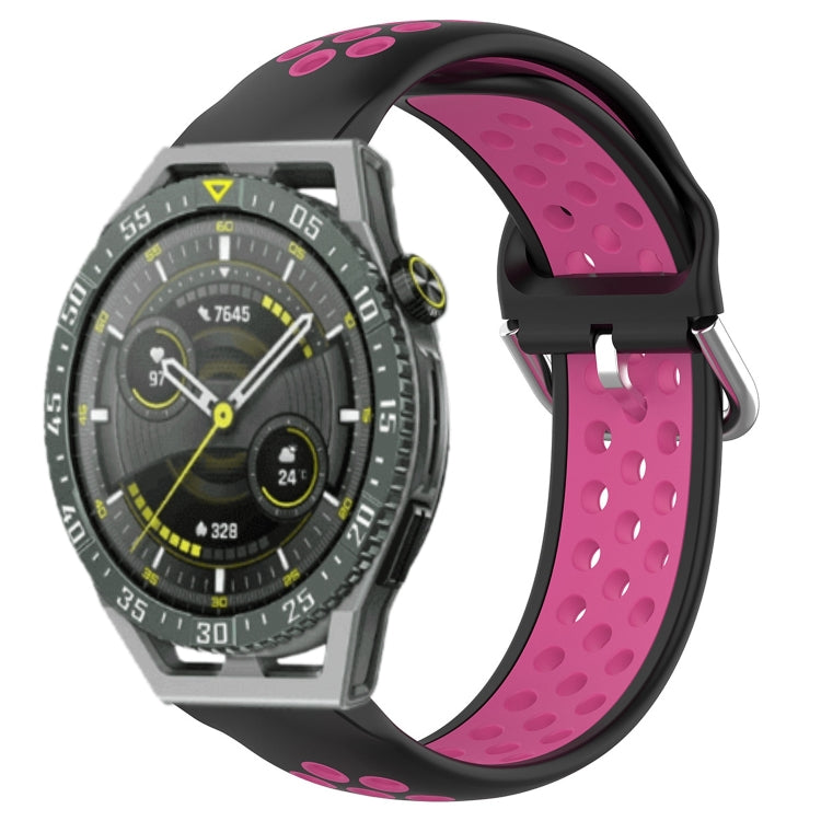 22mm Perforated Breathable Sports Silicone Watch Band, For Huawei Watch GT3 SE, For Huawei Watch GT3 Pro 46mm, For Huawei Watch Buds