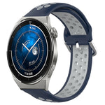 22mm Perforated Breathable Sports Silicone Watch Band, For Huawei Watch GT3 SE, For Huawei Watch GT3 Pro 46mm, For Huawei Watch Buds