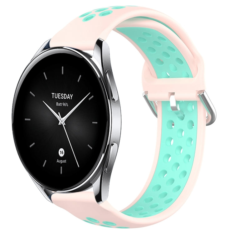 22mm Perforated Breathable Sports Silicone Watch Band, For Xiaomi Watch S2 42mm, For Xiaomi Watch S2 46mm, For Xiaomi MI Watch S1