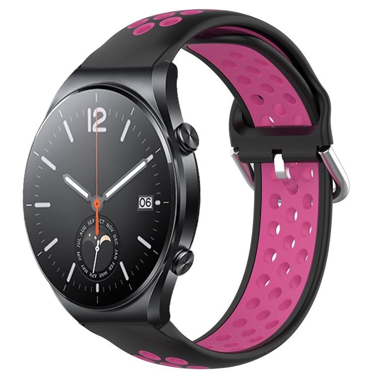 22mm Perforated Breathable Sports Silicone Watch Band, For Xiaomi Watch S2 42mm, For Xiaomi Watch S2 46mm, For Xiaomi MI Watch S1