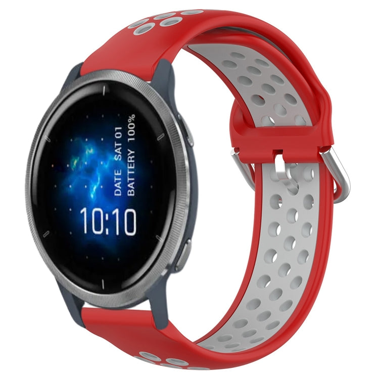 22mm Perforated Breathable Sports Silicone Watch Band, For Garmin Venu 2, For Garmin Vivoactive4, For Garmin Forerunner 265 Music
