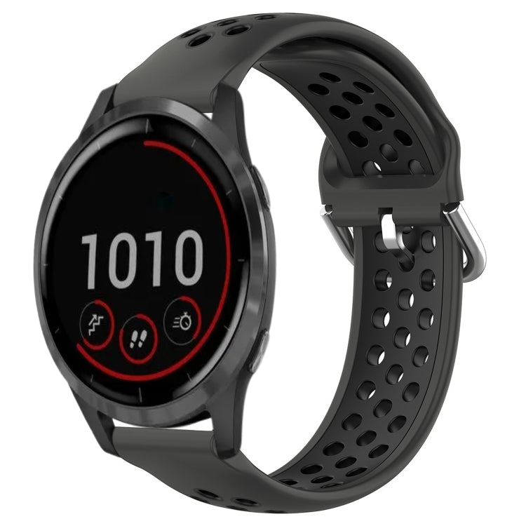 22mm Perforated Breathable Sports Silicone Watch Band, For Garmin Venu 2, For Garmin Vivoactive4, For Garmin Forerunner 265 Music