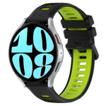 20mm Sports Two-Color Silicone Watch Band, For Samsung Galaxy Watch 6 40mm, For Samsung Galaxy Watch 6 Classic 43mm