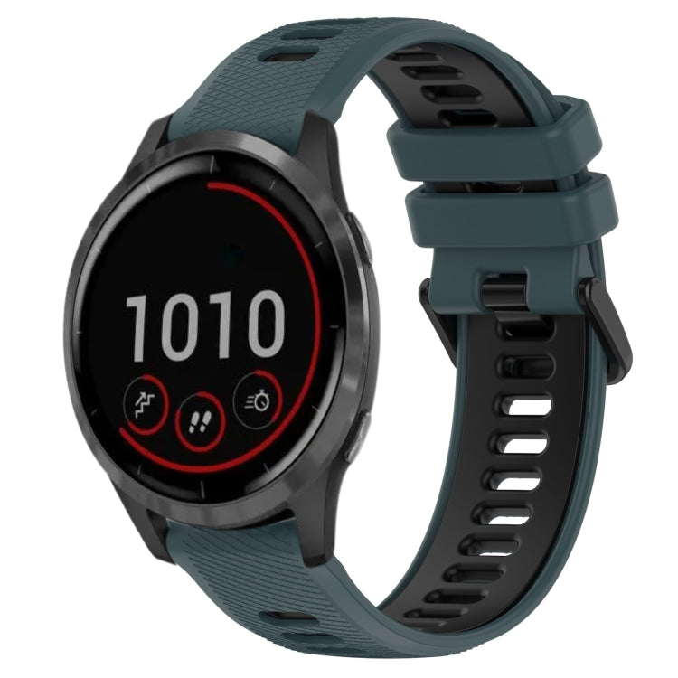 22mm Sports Two-Color Silicone Watch Band, For Garmin Vivoactive 4