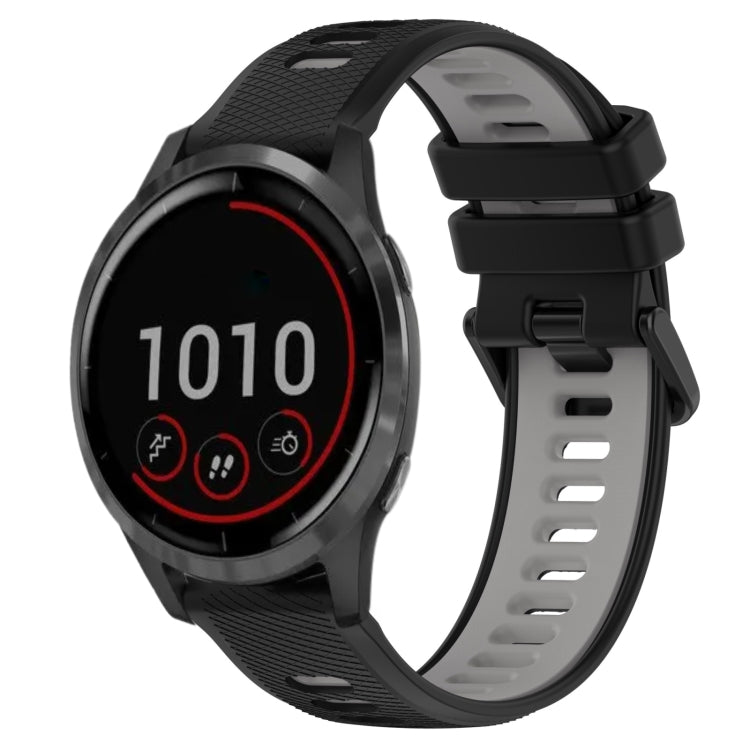 22mm Sports Two-Color Silicone Watch Band, For Garmin Vivoactive 4