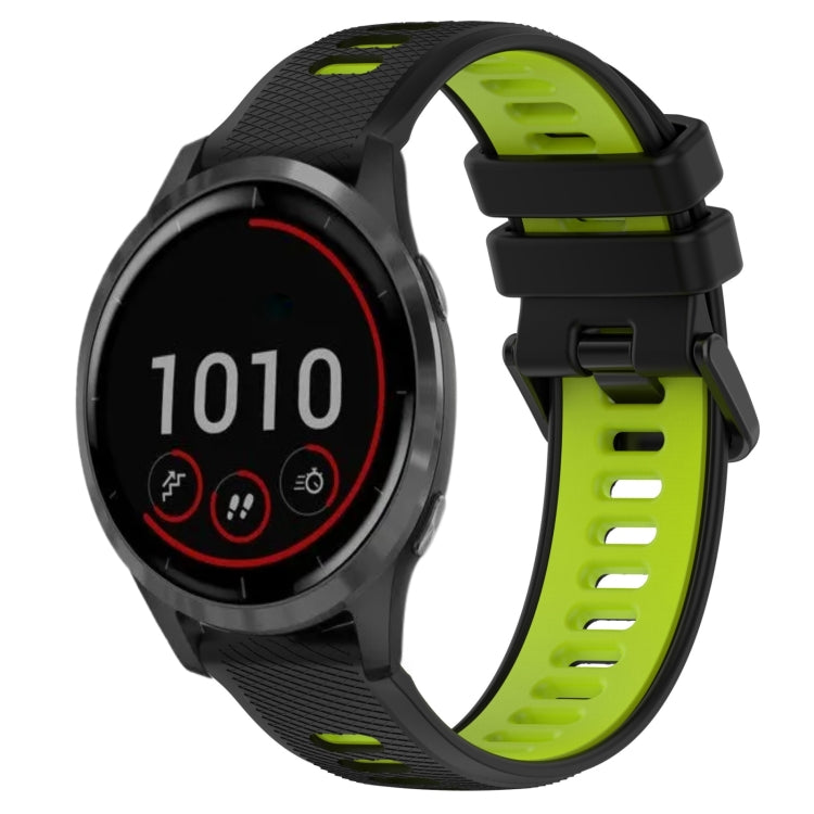 22mm Sports Two-Color Silicone Watch Band, For Garmin Vivoactive 4