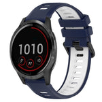 22mm Sports Two-Color Silicone Watch Band, For Garmin Vivoactive 4