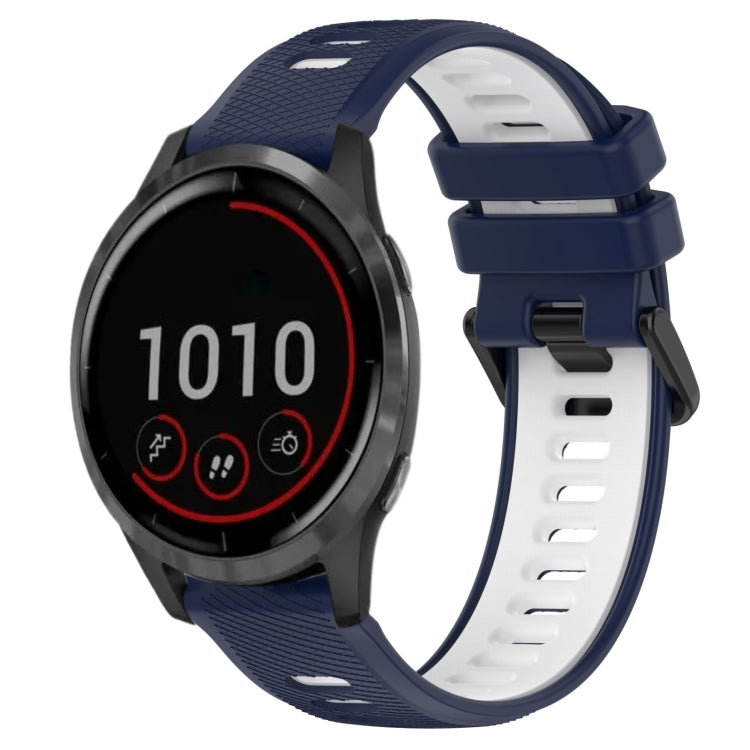 22mm Sports Two-Color Silicone Watch Band, For Garmin Vivoactive 4