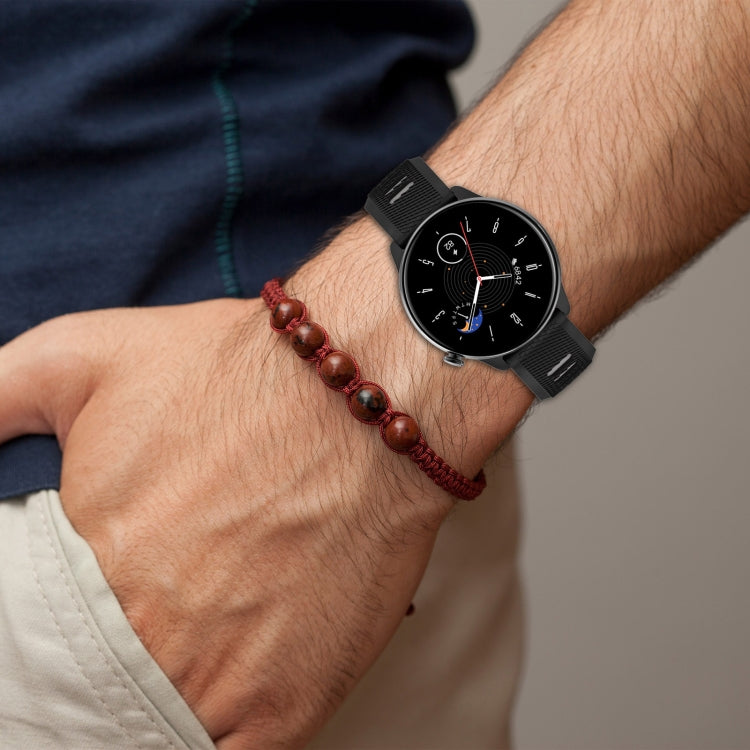 22mm Sports Two-Color Steel Buckle Silicone Watch Band, For Xiaomi Haylou RT2 LS10, For  Xiaomi Haylou RS4 LS12