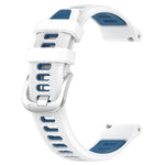 22mm Sports Two-Color Steel Buckle Silicone Watch Band, For Xiaomi Haylou RT2 LS10, For  Xiaomi Haylou RS4 LS12