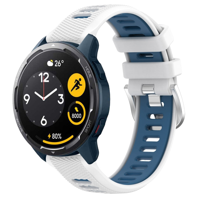 22mm Sports Two-Color Steel Buckle Silicone Watch Band, For Xiaomi Haylou RT2 LS10, For  Xiaomi Haylou RS4 LS12