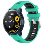 22mm Sports Two-Color Steel Buckle Silicone Watch Band, For Xiaomi Haylou RT2 LS10, For  Xiaomi Haylou RS4 LS12