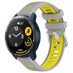 22mm Sports Two-Color Steel Buckle Silicone Watch Band, For Xiaomi Haylou RT2 LS10, For  Xiaomi Haylou RS4 LS12