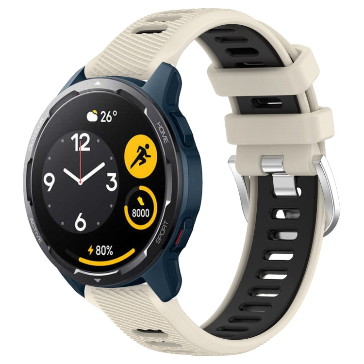 22mm Sports Two-Color Steel Buckle Silicone Watch Band, For Xiaomi Haylou RT2 LS10, For  Xiaomi Haylou RS4 LS12