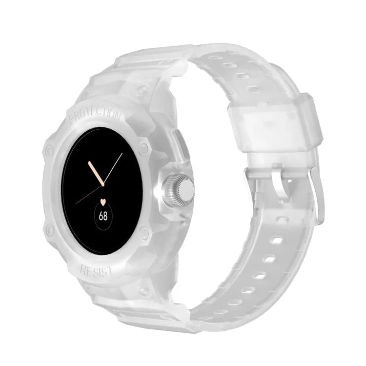For Google Pixel Watch JUNSUNMAY Integrated TPU Adjustable Elastic Watch Band