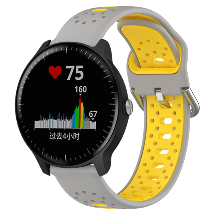 20mm Breathable Two-Color Silicone Watch Band, For Garmin Vivoactive3 Music, For Garmin Venu 2 Plus, For Garmin Approach S40