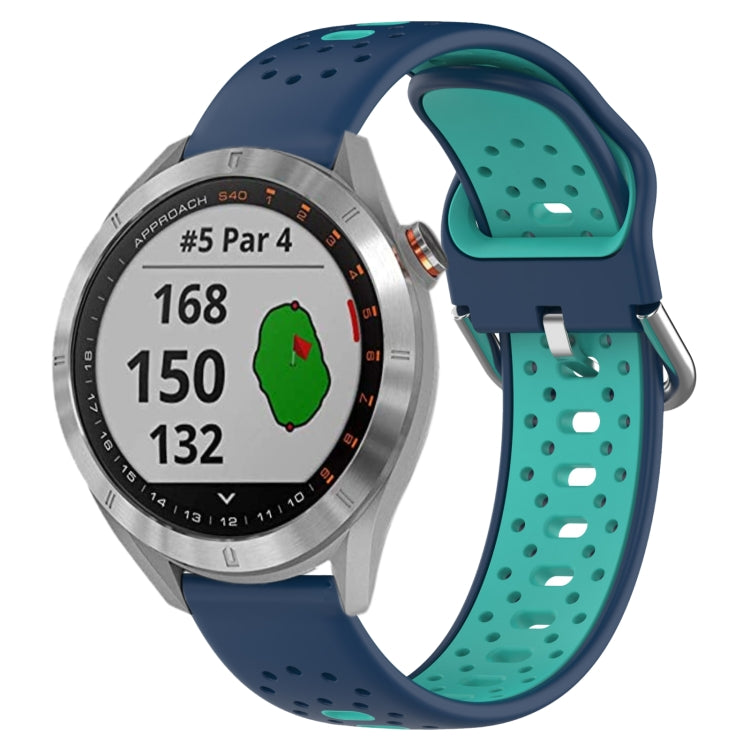 20mm Breathable Two-Color Silicone Watch Band, For Garmin Vivoactive3 Music, For Garmin Venu 2 Plus, For Garmin Approach S40
