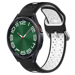 20mm Breathable Two-Color Silicone Watch Band, For Samsung Galaxy Watch 5 44mm, For Samsung Galaxy Watch 6 Classic 47mm, For Samsung Galaxy Watch 5 40mm