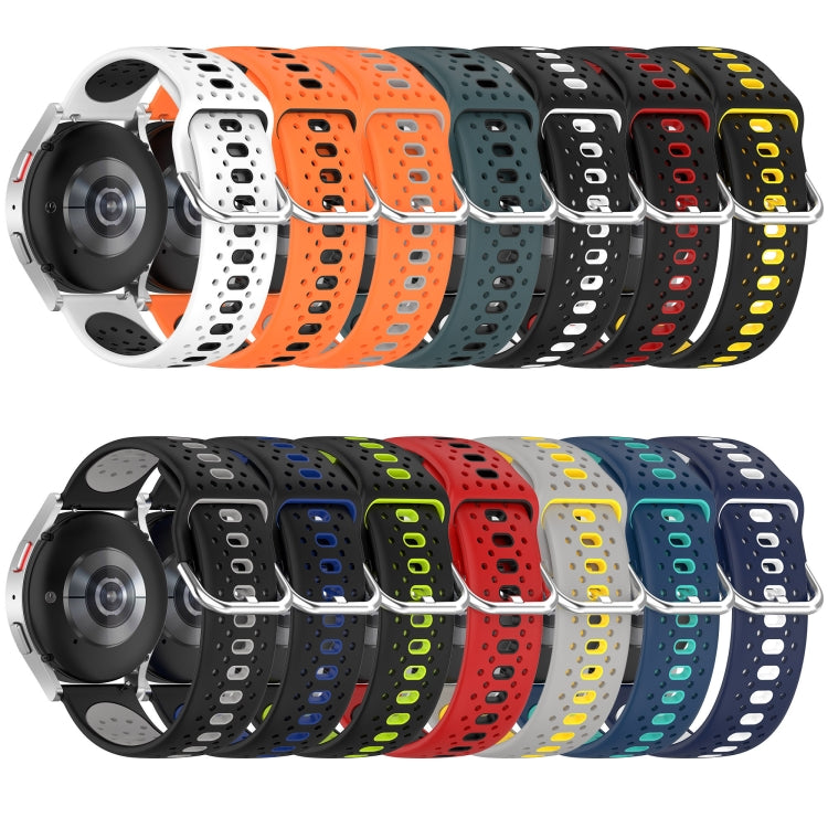 20mm Breathable Two-Color Silicone Watch Band, For Huawei Watch GT3 Pro 43mm, For Huawei Watch GT3 42mm, For Huawei Watch GT2 42mm