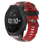 26mm Camouflage Printed Silicone Watch Band, For Garmin Instinct 2X Solar, For Garmin D2 Delta PX, For Garmin Tactix 7 Pro, For Garmin Tactix 7, For Garmin Fenix 7X, For Garmin Fenix 7X Solar, For Garmin Tactix Delta, For Garmin Enduro 2