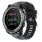 26mm Camouflage Printed Silicone Watch Band, For Garmin Fenix 3 Sapphire, For Garmin Descent MK 1, For Garmin Descent MK 2, For Garmin Descent MK 2i