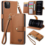 Love Zipper Lanyard Leather Phone Case, For iPhone 14 Pro Max, For iPhone 7 / 8 / SE 2022, For iPhone 13 Pro Max, For iPhone 13 Pro, For iPhone 13, For iPhone 12 / 12 Pro, For iPhone 12 Pro Max, For iPhone 11 Pro Max
