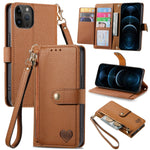 Love Zipper Lanyard Leather Phone Case, For iPhone 14 Pro Max, For iPhone 7 / 8 / SE 2022, For iPhone 13 Pro Max, For iPhone 13 Pro, For iPhone 13, For iPhone 12 / 12 Pro, For iPhone 12 Pro Max, For iPhone 11 Pro Max