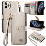 Love Zipper Lanyard Leather Phone Case, For iPhone 11, For iPhone 11 Pro, For iPhone XR, For iPhone XS Max, For iPhone 7 Plus / 8 Plus, For iPhone 6 Plus / 6s Plus, For iPhone 6 / 6s